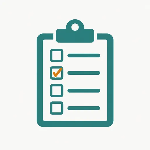 A checklist with one item ticked: own the budget.