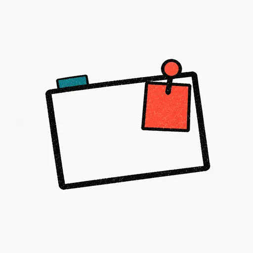 A small note pinned to an index card, standing for notes every employee can read.