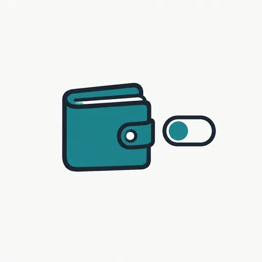 A wallet beside a switch set to off, standing for Spend being off until you turn it on.