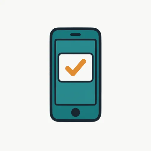 A phone showing one notification with a checkmark, standing for approving each purchase in Link.