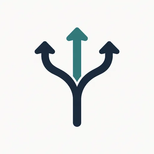 Three branching paths.