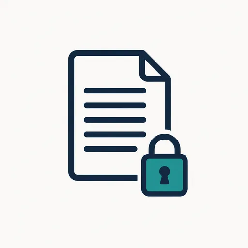 A document with a lock on it.