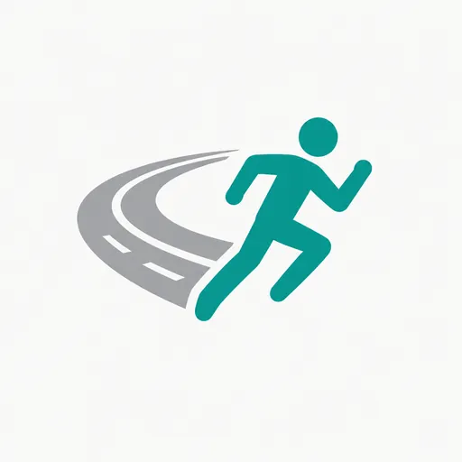 A runner at the front of a track.