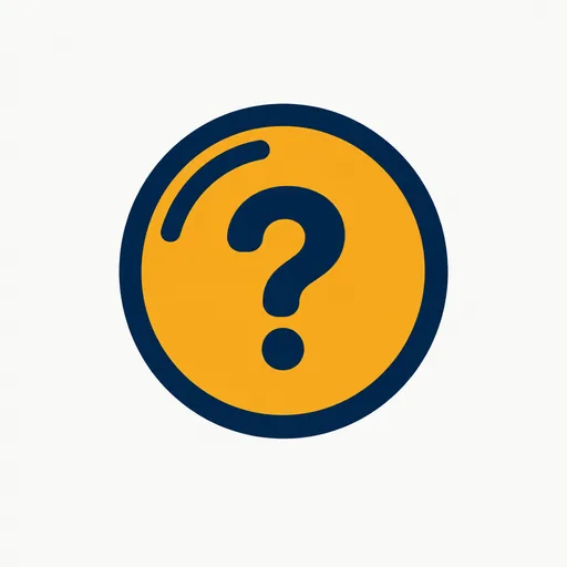 A coin with a question mark.