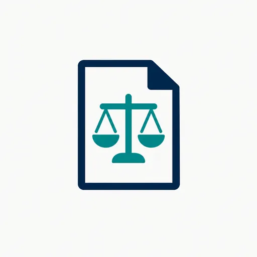 A document with a balance scale on it.