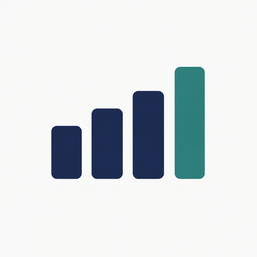Four rising bars, the tallest highlighted.
