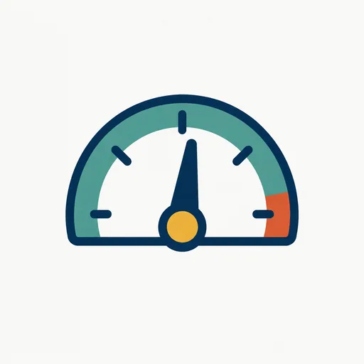 A gauge with its needle near the top: a high but unverified hit rate.