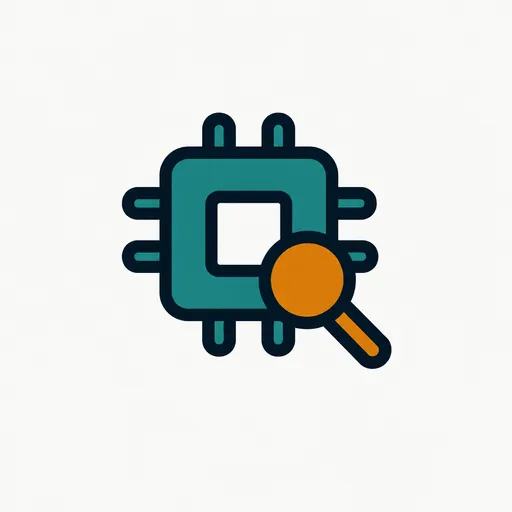 A magnifier over a chip: a named model.