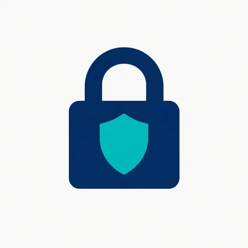 A padlock with a shield.