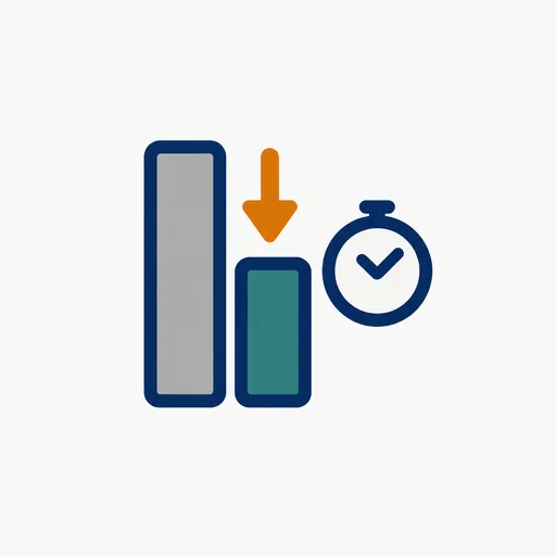 A tall bar beside a much shorter bar and a stopwatch.