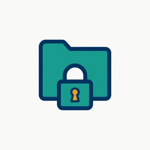 A locked folder: what stays private.