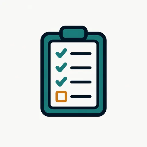 A checklist with one gap: 8 of 9.