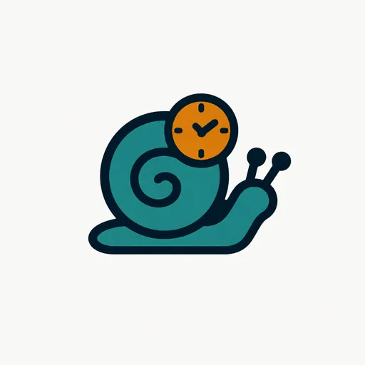 A snail and a clock: slow spread.
