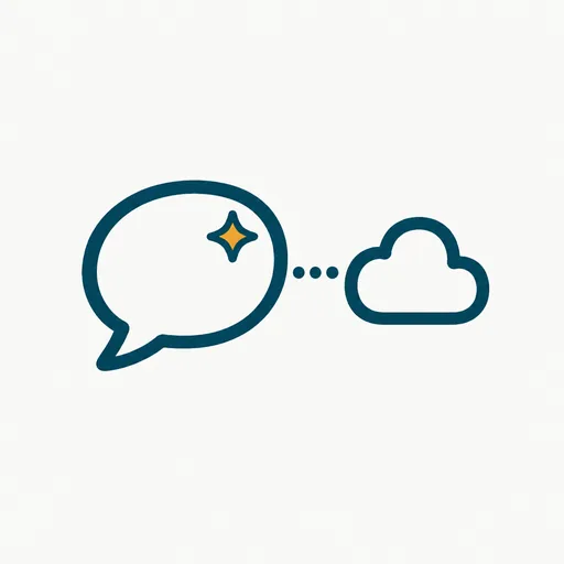 A speech bubble linked to a cloud: Siri AI and Private Cloud Compute.