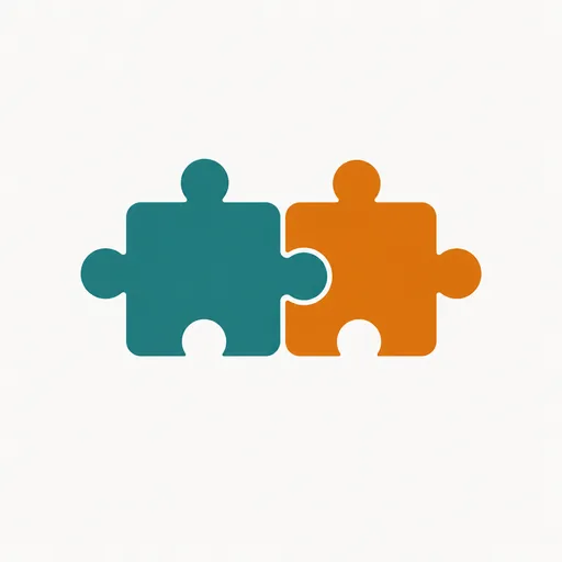 Two puzzle pieces clicking together: an expanded partnership.
