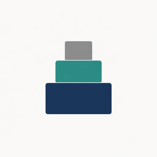 Three stacked blocks of different sizes: three kinds of tool.
