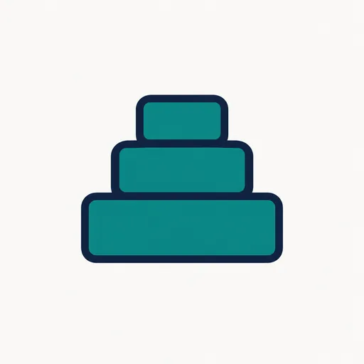 Three stacked blocks of different sizes: three kinds of tool.