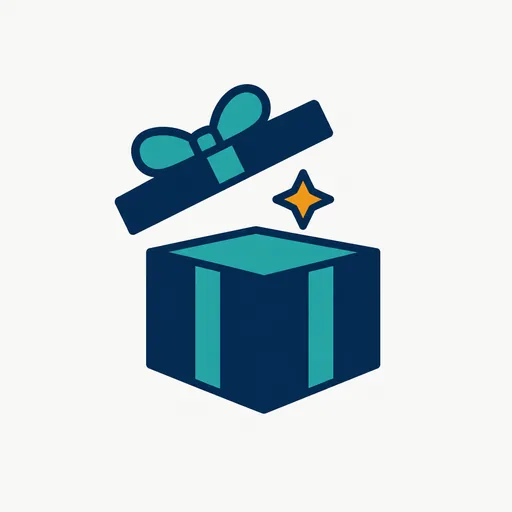 An open gift box: ways to try for free.