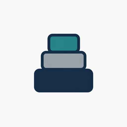 Three stacked blocks of different sizes: three kinds of tool.