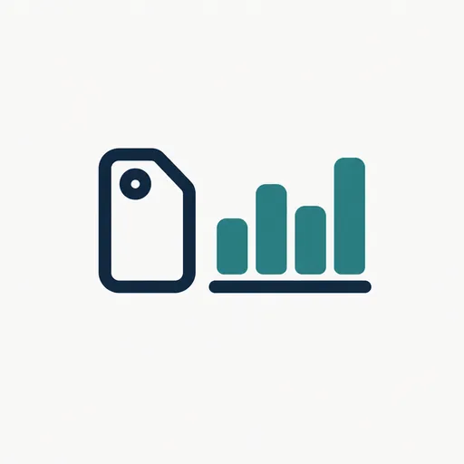 A price tag beside a small bar chart: cheapest plans compared.