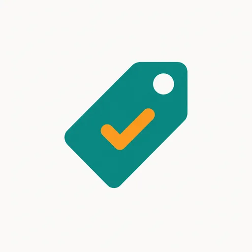 A price tag with a checkmark: prices read on each vendor's own page.