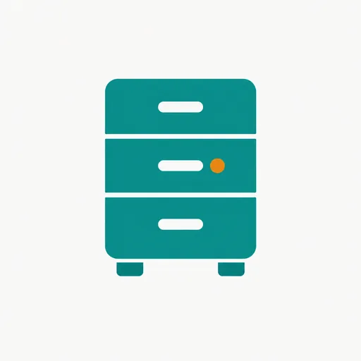 A filing cabinet with an amber dot: the system of record for candidates.