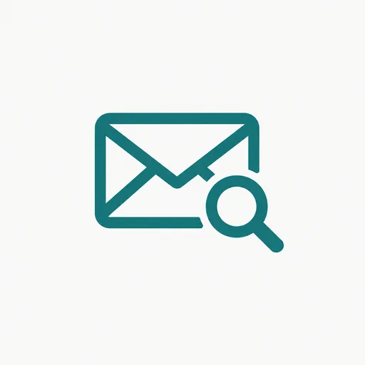 An envelope under a magnifying glass: outreach that starts with research.