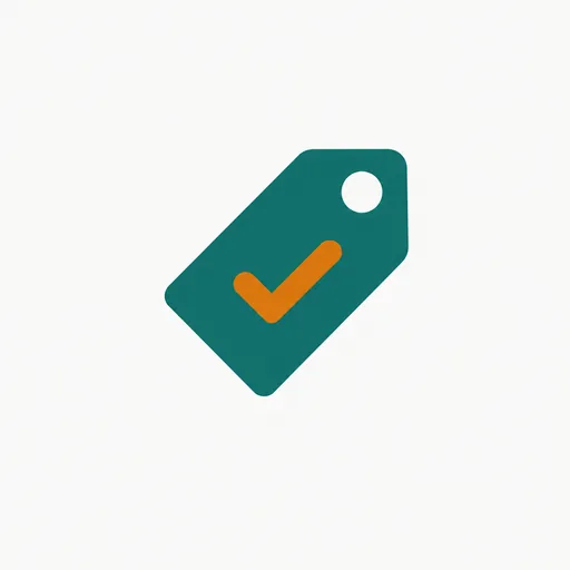 A price tag with a checkmark: prices read on each vendor's own page.