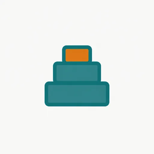 Three stacked blocks of different sizes: three kinds of assistant.
