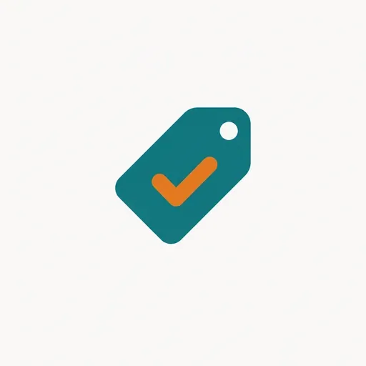 A small price tag with a checkmark: prices read on the vendor's own page.