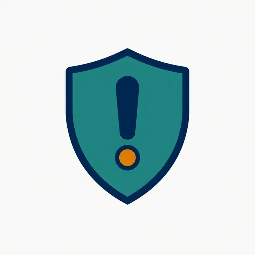 A shield with an alert mark: a critical advisory.