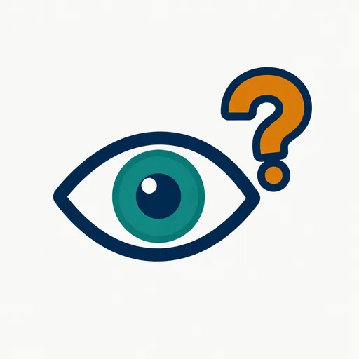An eye and a question mark: what is not spelled out.