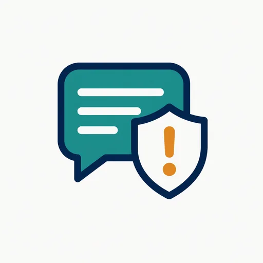 A warning shield over a chat bubble: an Unacceptable Risk rating.