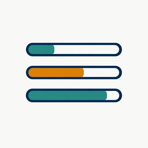 Three progress bars at different levels: parallel work you can follow.