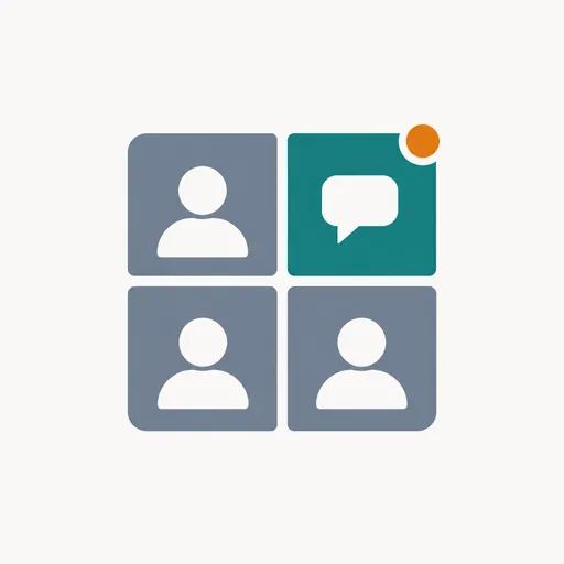 A four-person call grid with one tile speaking: a participant, not a recorder.