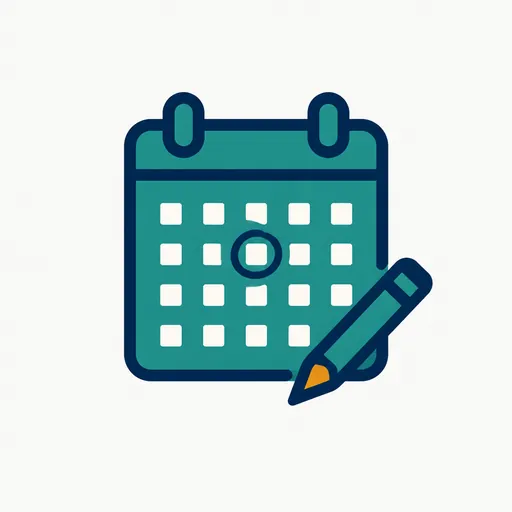 A calendar with a date circled: the deadline.