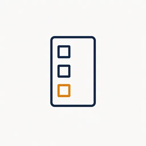A checklist with three empty boxes.