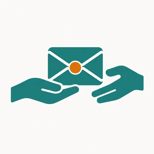 A sealed envelope passed between two hands: shared under a confidentiality agreement.