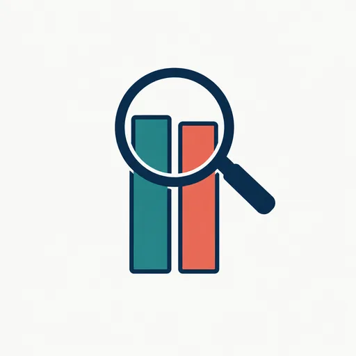 A magnifying glass over a tiny gap between two bars: the difference is real and very small.