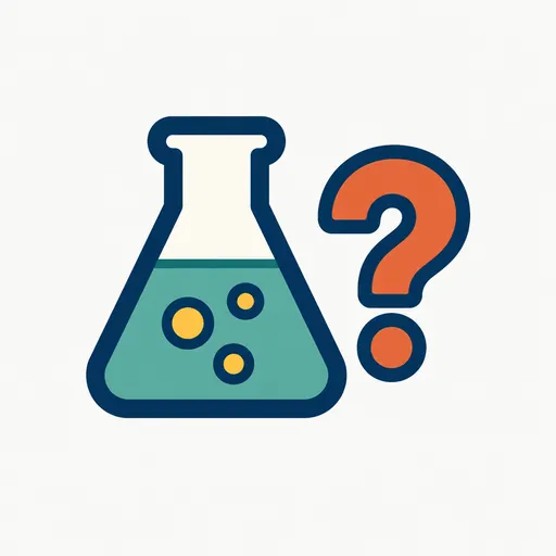 A lab flask beside a question mark: function unknown.