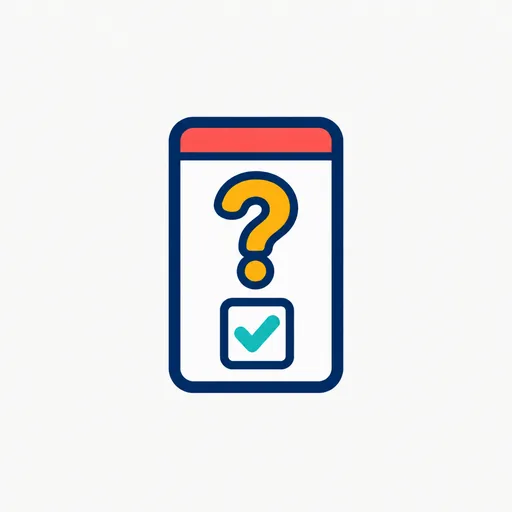 A small form with a question mark and a check box.
