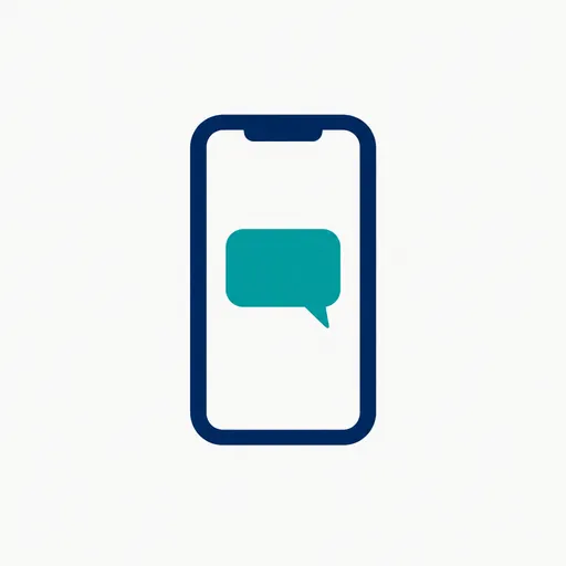 A phone with one message bubble.