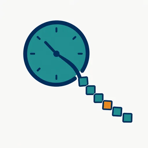 A clock spilling small cards: a generator seeded by the clock.