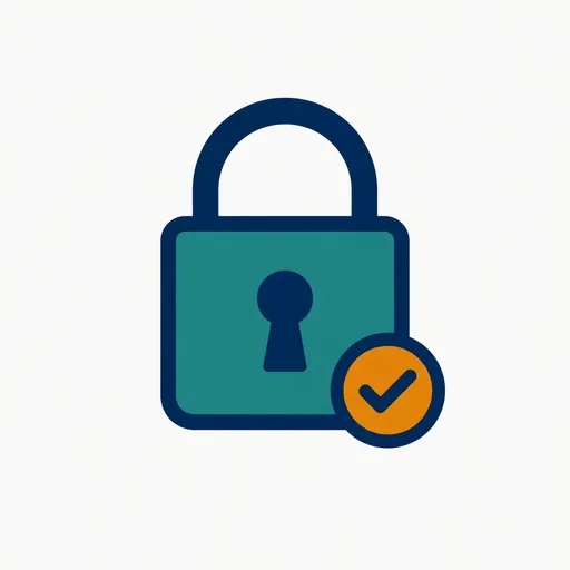 A closed padlock with a check mark: the curves hold.