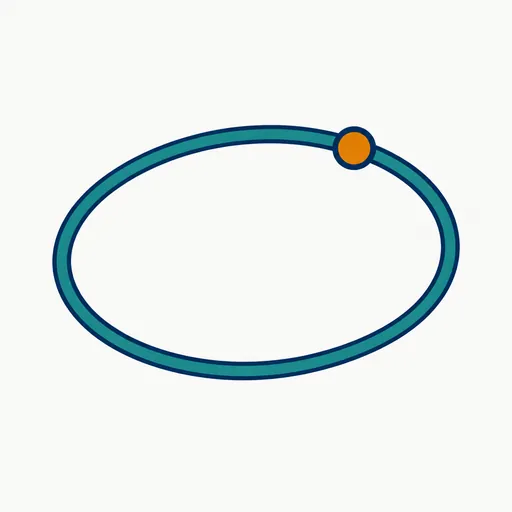 A curve with one point marked: the base point.