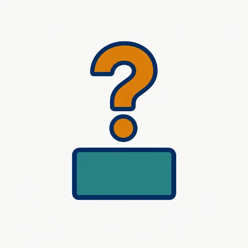 A card under a question mark: the open questions.