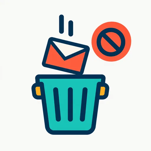 An envelope dropping into a spam bin: the tip that never reached investigators.