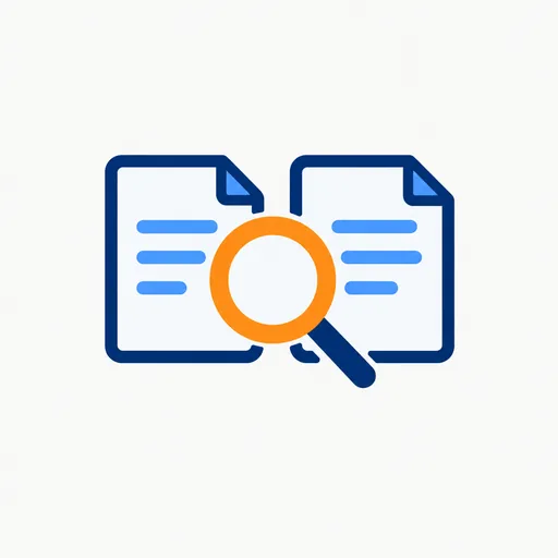 Two documents side by side with a shared magnifier.