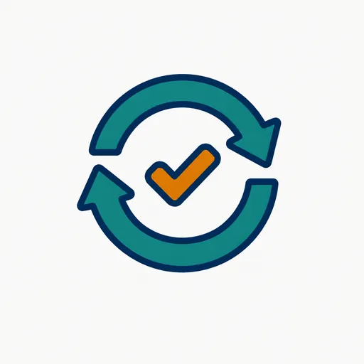 A loop around a checkmark: propose, check, revise.