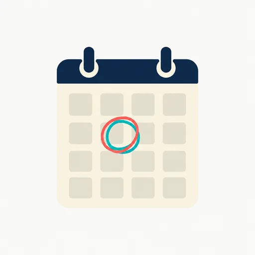 A calendar page with two matching marks on the same day.